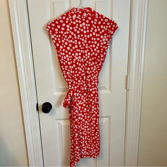 Eliza J Orange Polka Dot Wrap Dress - Picture 4 of 4